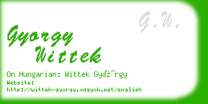 gyorgy wittek business card